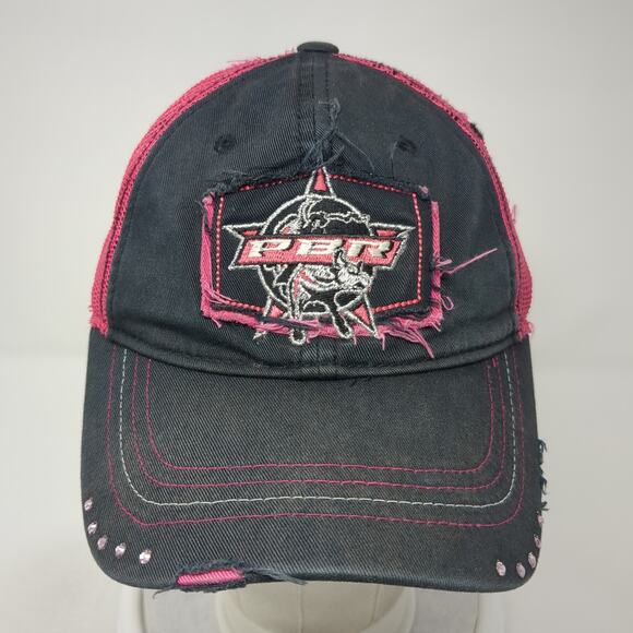PBR Professional Bull Riders Trucker Hat Multicolor OS Distressed Mesh Back - Picture 2 of 10